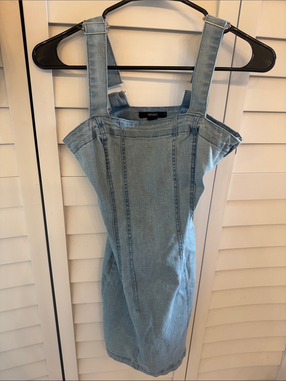 Forever 21 Light Blue Denim Overall Dress